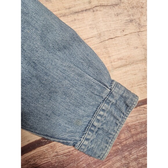 Vintage 90s Gap Denim Button Down Shirt Men's Size Small Blue - Picture 2 of 6